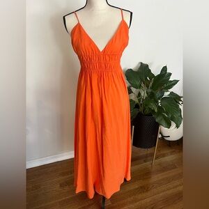 Zara Bold Orange Maxi Dress